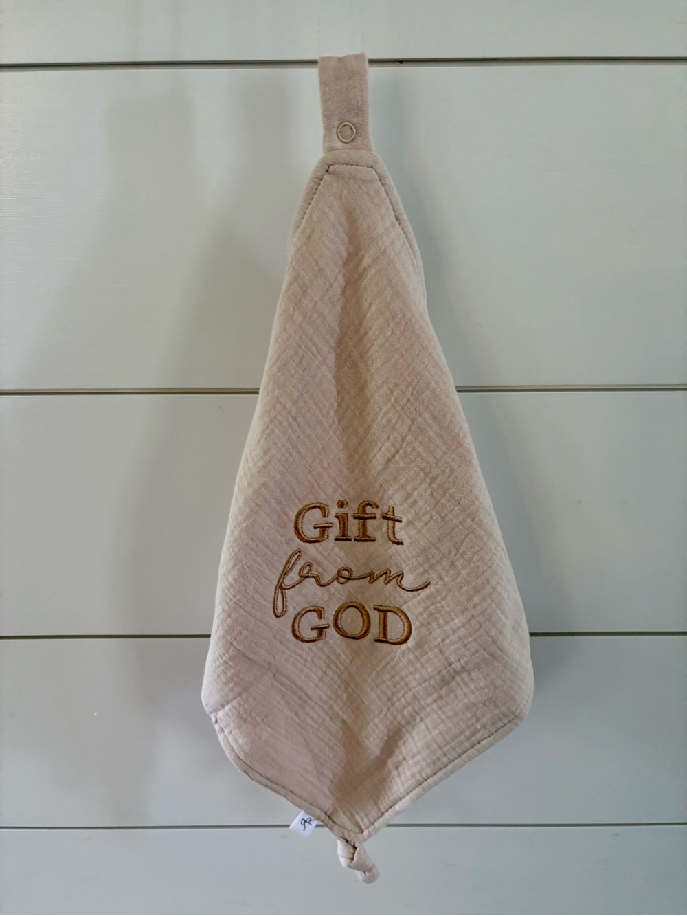 Neutral 'Gift from GOD' Muslin Lovey - Picture 3 of 3